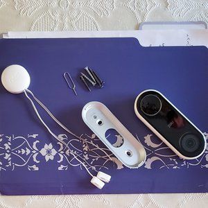 Google Nest Hello Wired Video Doorbell Camera - Black    used